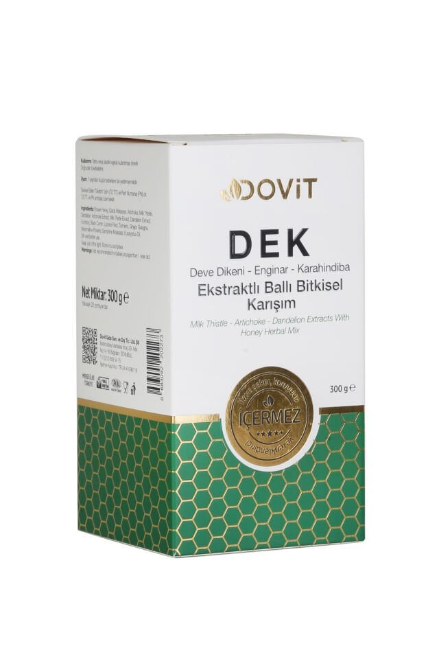 DOVİT DEK  (DEVEDİKENİ-ENGİNAR-KARAHİNDİBA) EKSTRAKTLI BALLI BİTKİSEL KARIŞIM 300 GR